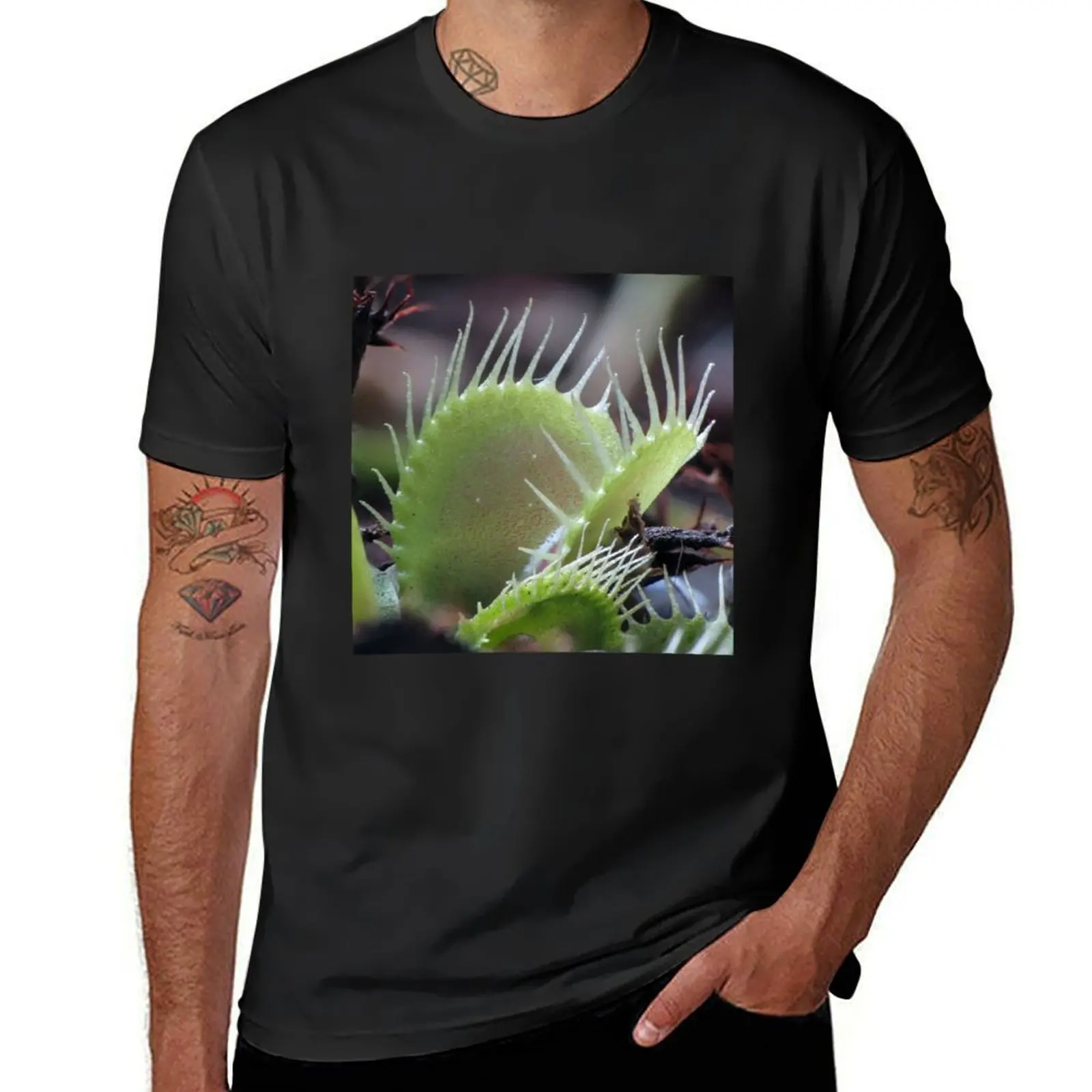 Dionaea мухоловка-Venus flytrap футболка funnys одежда на заказ летние топы Мужская хлопковая