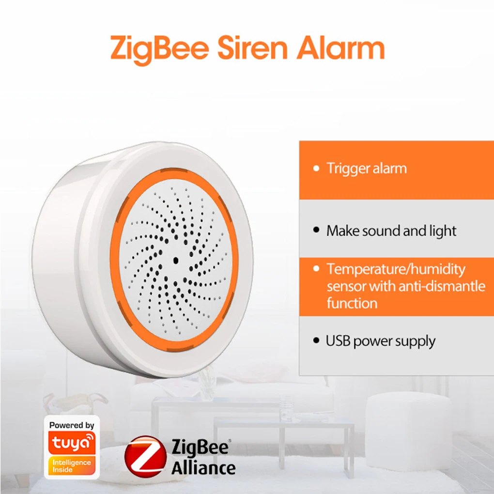 

Смарт-сирена Neo Coolcam Tuya Zigbee с датчиком температуры и влажности
