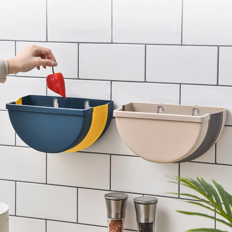 

Folding Trash Can Kitchen Cabinet Hanging Trash Can wall-mounted Trash Can Bathroom Car Trash Can High Quality Cleaning Tool