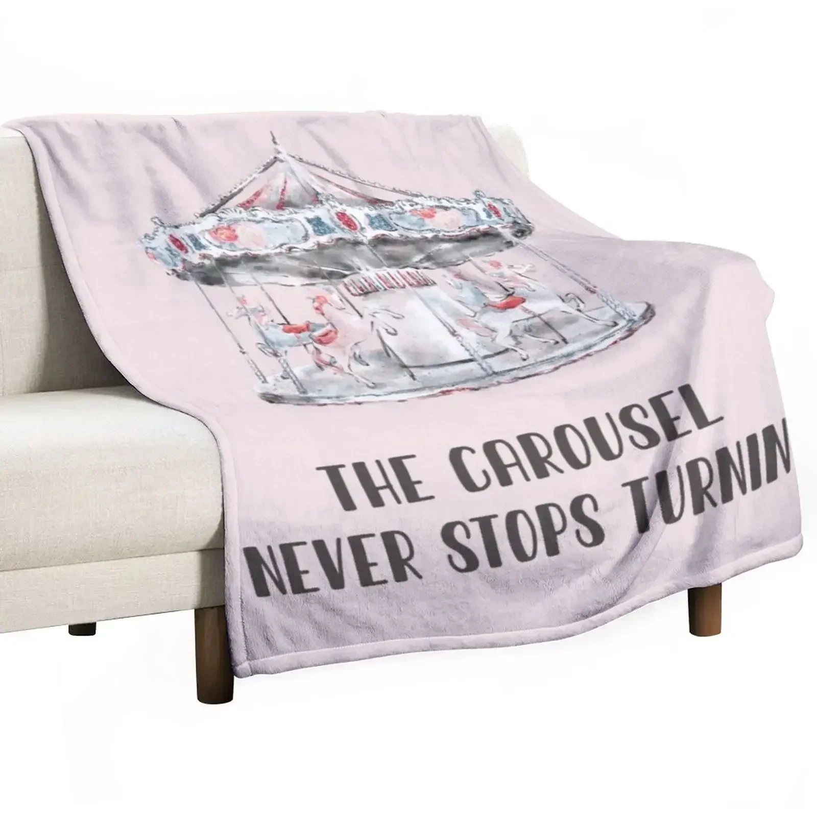 Карусель никогда не останавливает поворотное одеяло для дивана большие зимние