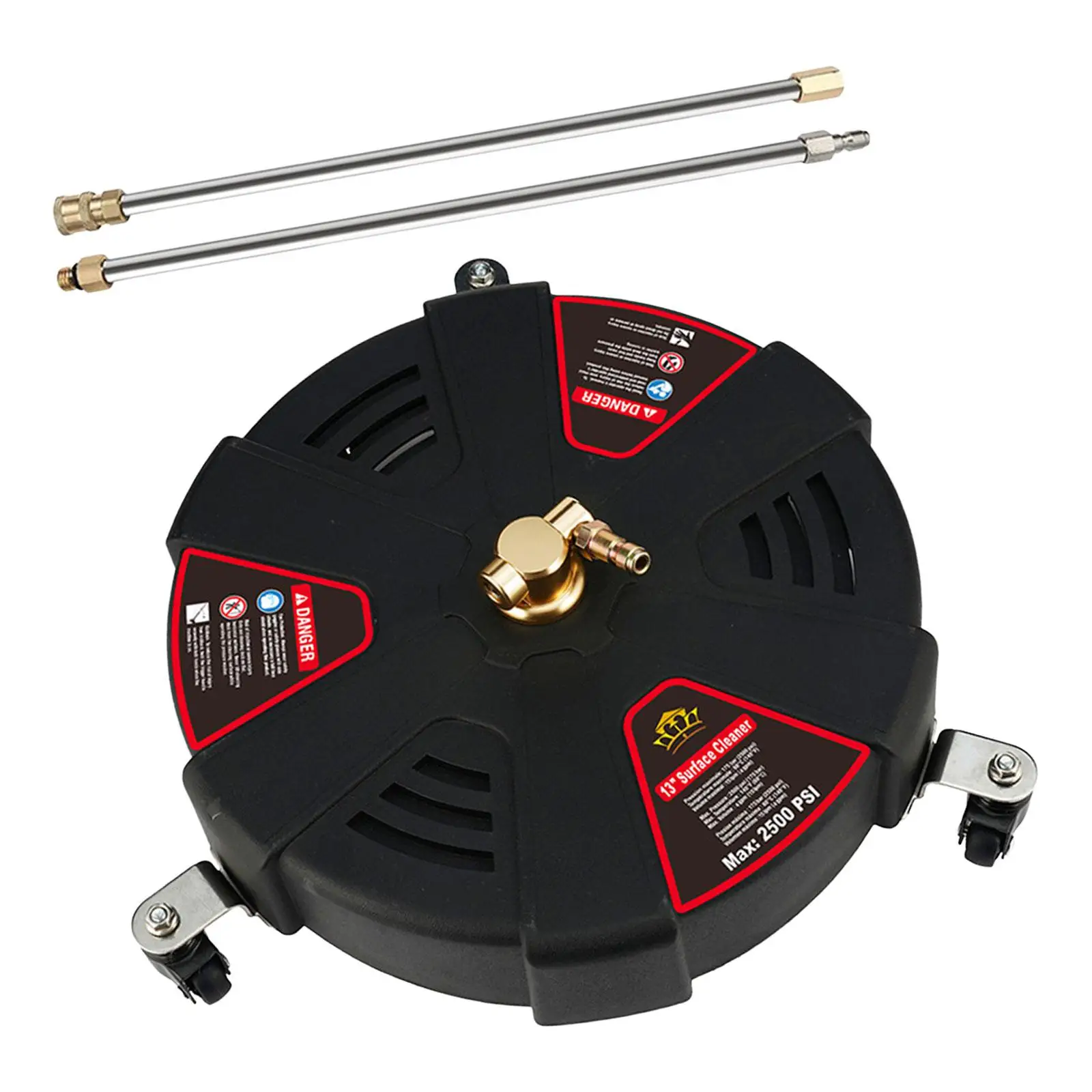 

13'' Pressure Washer Surface Cleaner 1/4" Quick Connector Floor Power Washer for Decks Outdoor and Indoor Driveway Pathway Patio