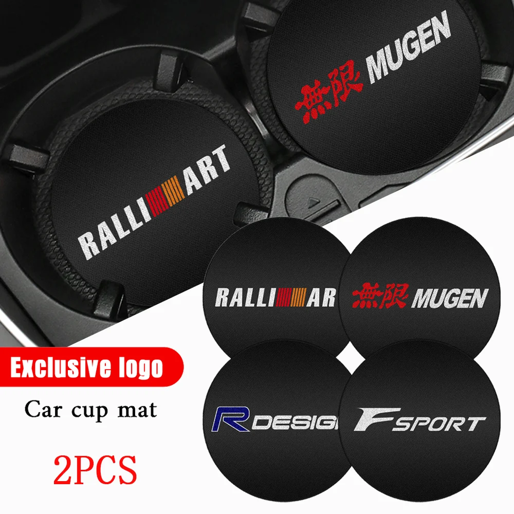 

Car Emblem Coasters Non-slip Cup Mat Car Interior Accessories For Dodge Challenger Journey Charger SRT RAM SXT 1500 Avenger Dart
