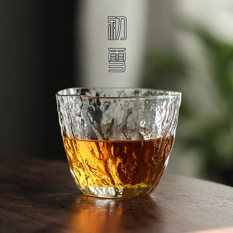 

Japanese-style Hammer Glass Cup Heat-resistant Household Tea Cup Master Cup Creative Whiskey Glass Drink Juice Cup Thickened