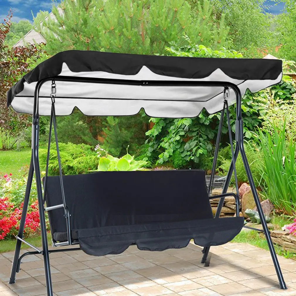 

Seater Size Outdoor Garden Patio Swing Sunshade Cover Canopy Seat Top Cover Courtyard Waterproof Swing Sunshade