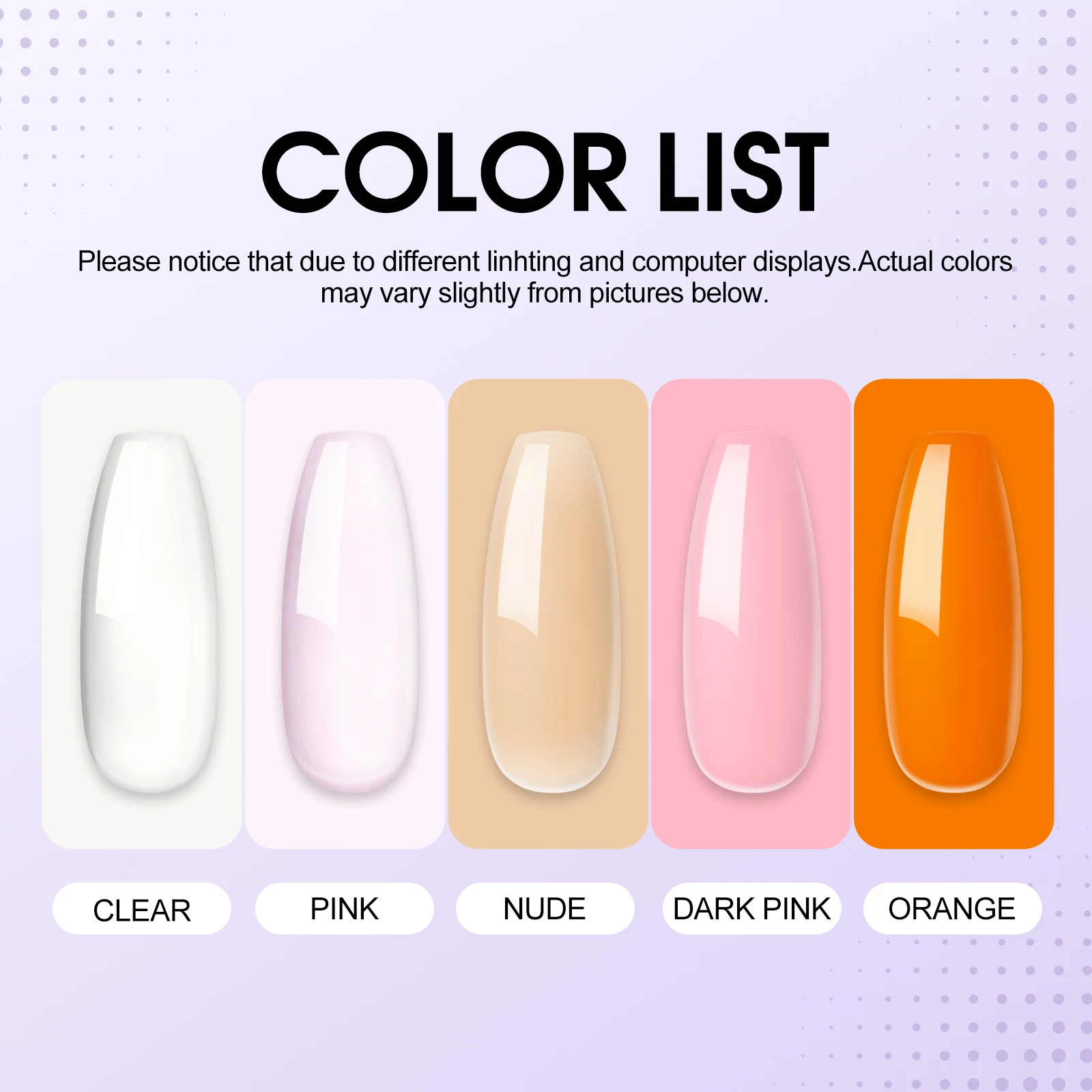 COSCELIA 5 Упаковок 8 Г Набор Кристаллических Акриловых Пудр-прозрачный Розовый