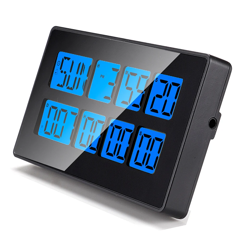 

Цифровой таймер, секундомер, домашний календарь с обратным отсчетом, будильник, пластиковые электронные часы для спальни, товары для дома