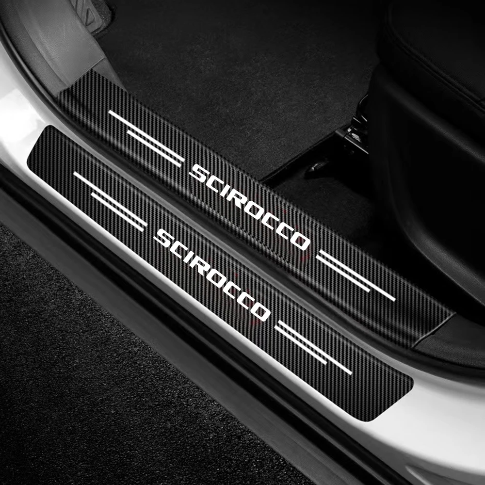 

Car Door Sill Carbon Fiber Sticker Threshold Side Anti Scratch Tape Waterproof Decal for Volkswagen vw Scirocco Car accessories