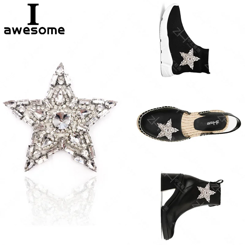 

Shining Star Bridal Wedding Party Shoes Accessories For High Heels Sandals Boots Shoes DIY crystal Rhinestone Shoe's Decorations