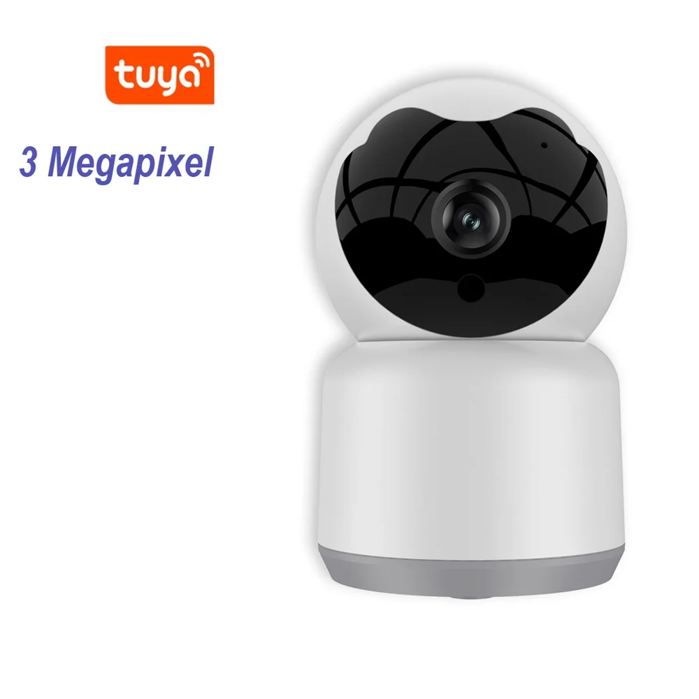 

Умная Wi-Fi камера 3MP Tuya, беспроводная домашняя камера безопасности, ИК Ночное Видение, двухстороннее аудио, Радионяня для домашних животных
