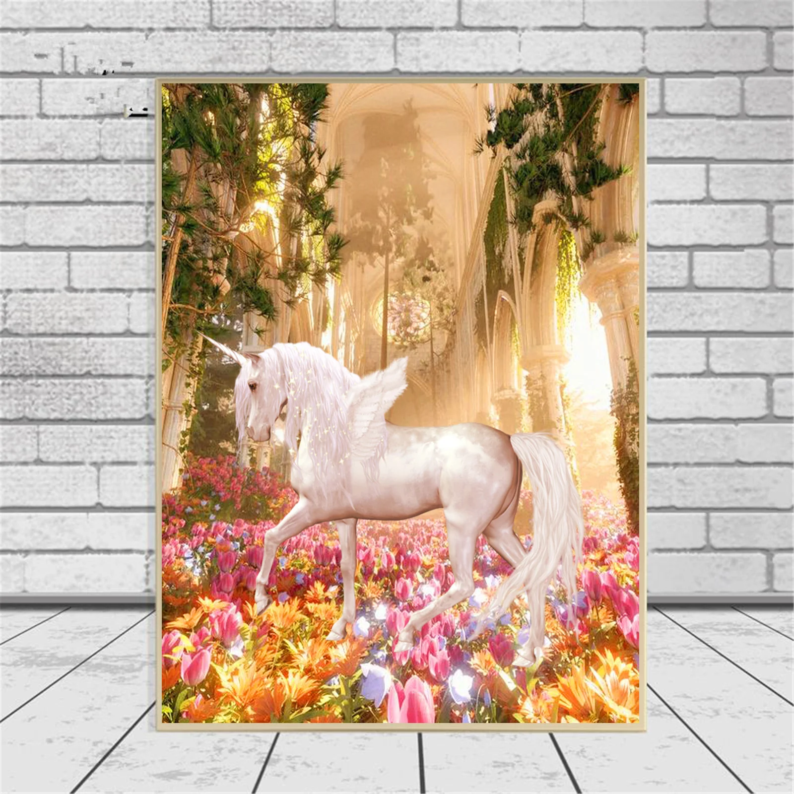 

DIY 5D Diamond Painting Magical Unicorn Cross Stitch Kit Full Round Drill Embroidery Mosaic Art Picture Crafts for Child Gift
