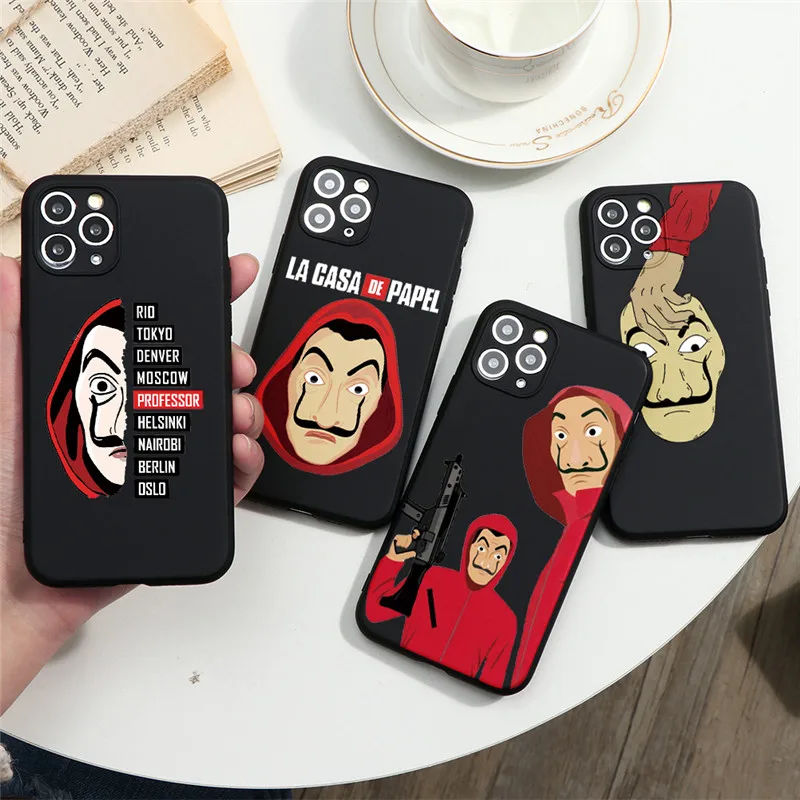 

Spain TV Money Heist House Paper La Casa de papel Case For iPhone 12 11 Pro Max XR X XS MAX 7 6 6S 8 Plus 13 SE 2020 TPU Cover