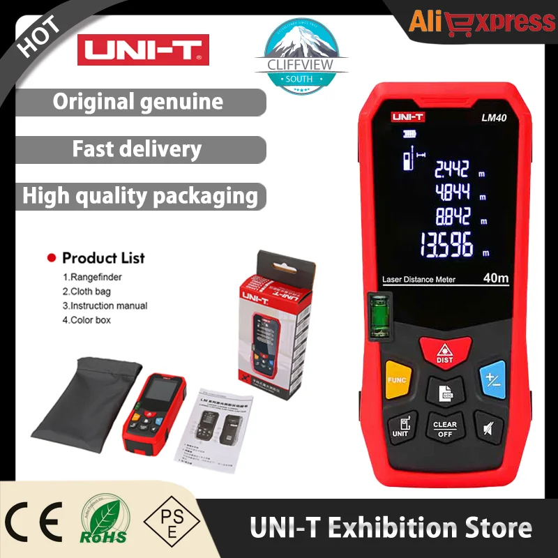 

UNI-T laser distance meter 40M 60M 80M 100M rangefinder trena laser tape range finder build measure device ruler test tool
