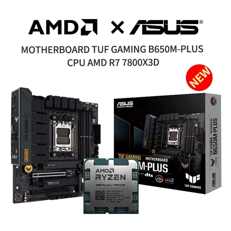 

Новая игровая Материнская плата ASUS TUF, системная плата AMD R7 7800X с 3D процессором, разъем AM5 без вентилятора
