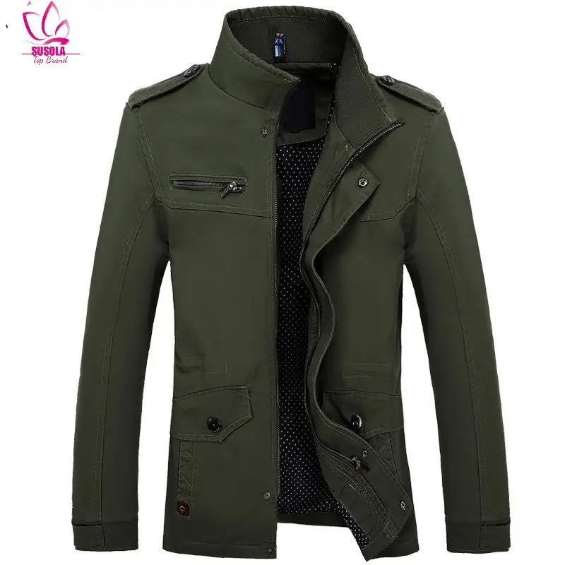 

SUSOLA Men Jacket Coat New Trend Trench Coat New Autumn Winter Brand Casual Silm Fit Overcoat Jacket Male M-5XL