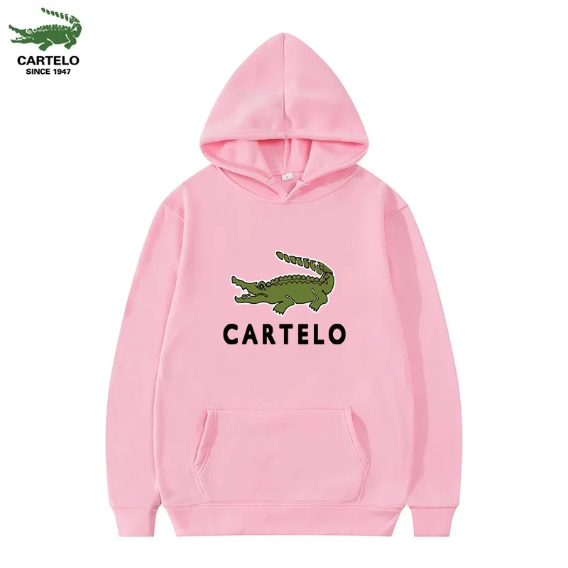

CARTELO unisex fashion embroidered hooded sweatshirt pullover Harajuku hip-hop casual high quality.
