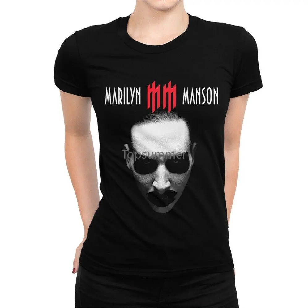 

Marilyn Manson Graphic Rock T-Shirt Premium Cotton Tee Men&#39S Women&#39S Sizes New Unisex Funny Tops Tee Shirt