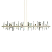light luxury post modern crystal restaurant bar chandelier simple luxury villa decoration bright long chandelier