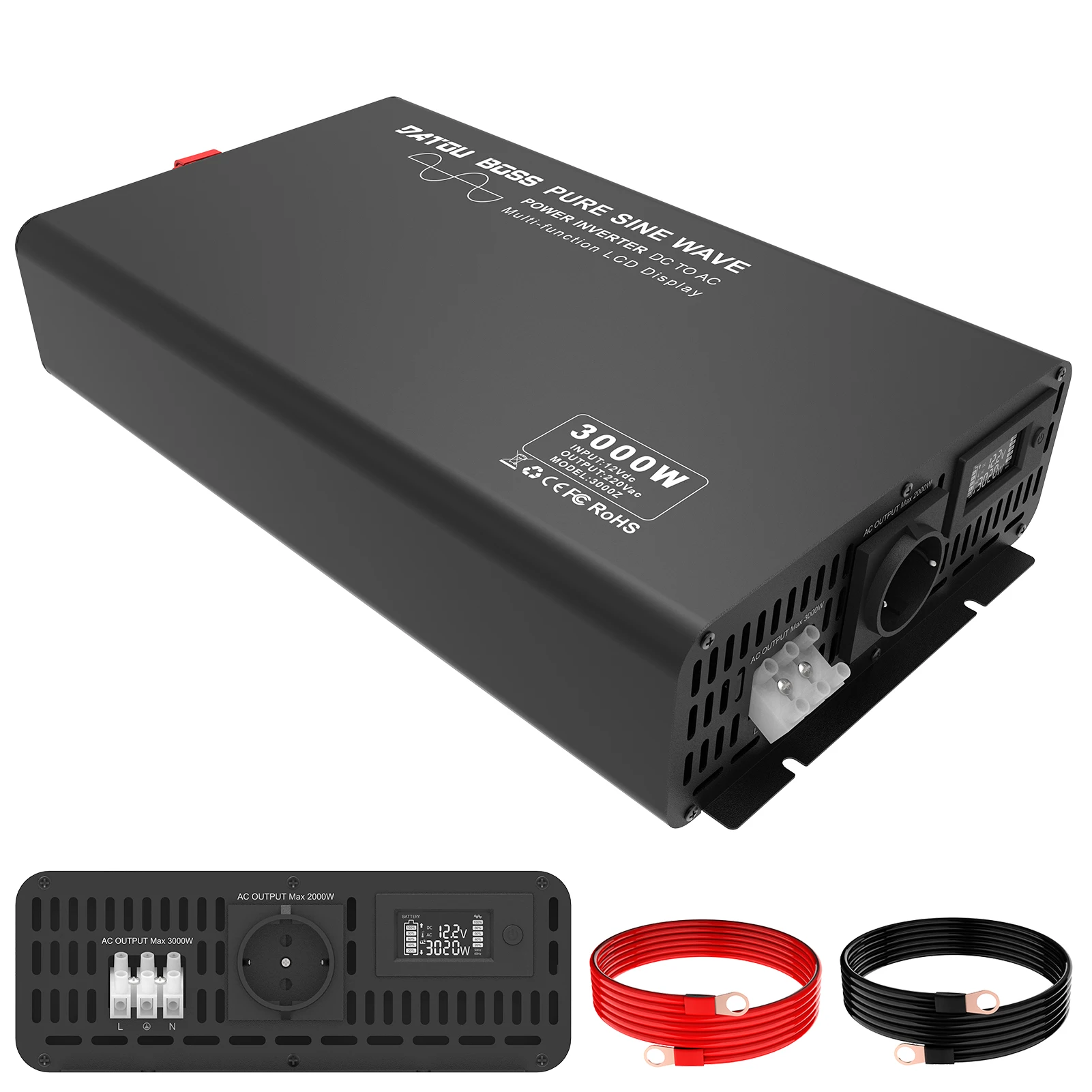 

Pure Sine Wave Inverter Peak Power 4000W DC 12V 24V 36V 48V 60V to AC 220V 230V Inverter Continuous Power 2000W