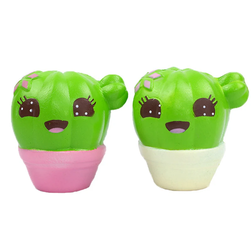 

Jumbo Cute Cactus Squishy Simulation Plant Slow Rising Soft Squeeze Toy Cream Scented Stress Relief for Kid Xmas Fun Gift