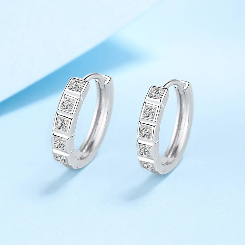 

Простые Роскошные серьги из серебра пробы с бриллиантами, 18 К