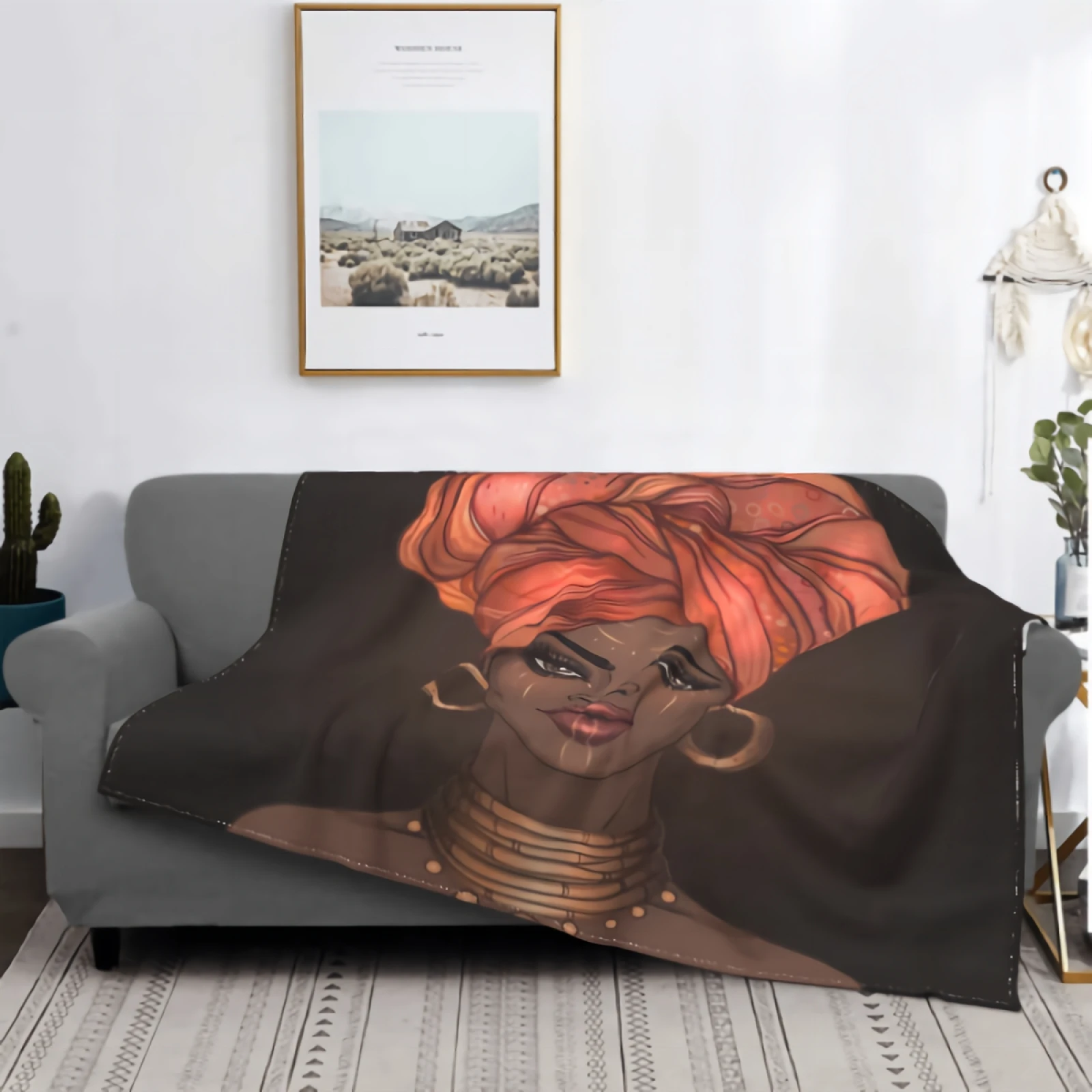 

Фланелевое Одеяло для девочек, супермягкое плюшевое одеяло 80 х60 дюймов, в Африканском и американском стиле, удобное, легкое, для всех сезоно...