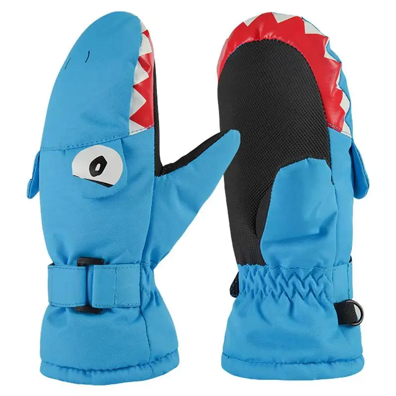 

1 Pair Ski Gloves Children Kids Winter Fleece Waterproof Warm Child Snowboard Snow Gloves For Skiing Riding 1-10 Years Old