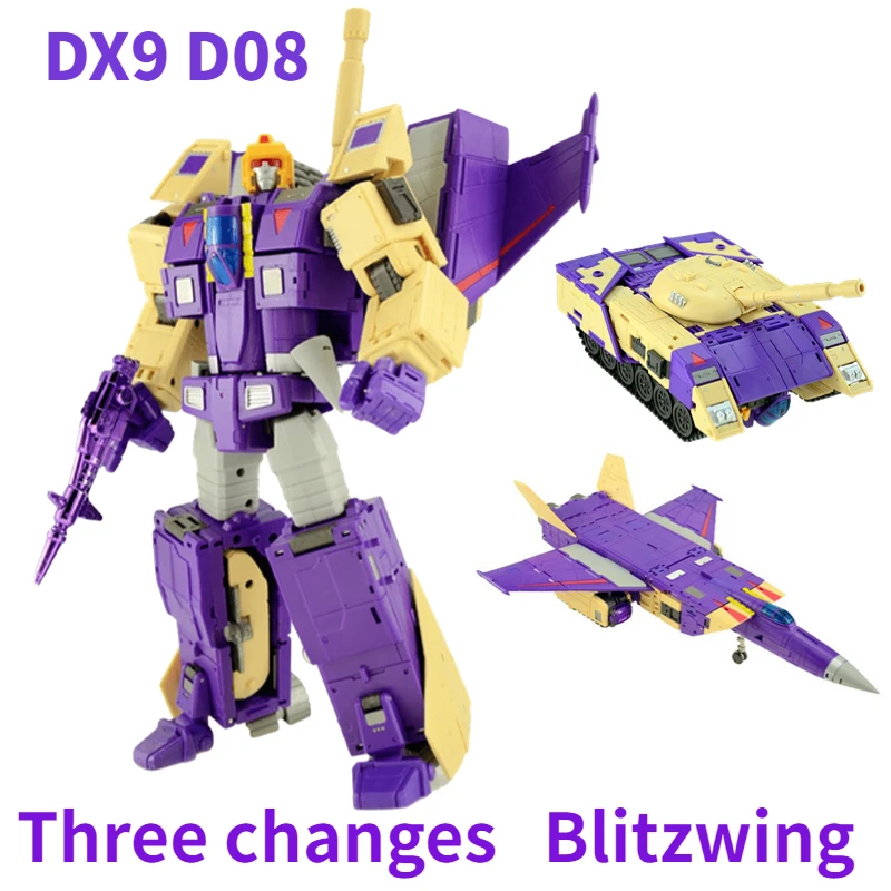 В наличии трансформер DX9 D08 Gewalt Blitzwing три изменения 25 см G1 экшн-Фигурки игрушки подарок хобби