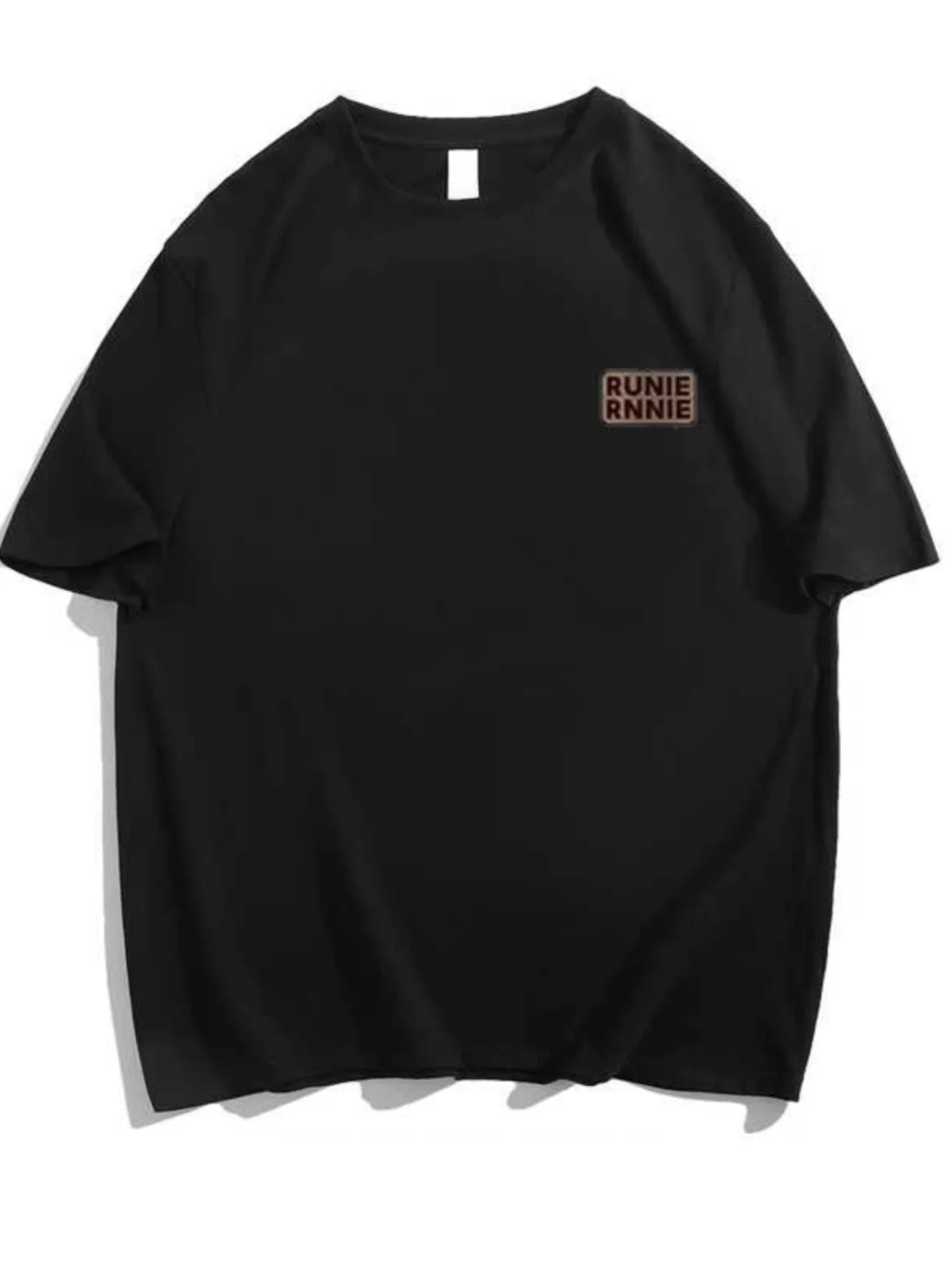 00% Cotton Heavy Letters Short sleeve T-shirt Men's 2024 New Fashion Brand Top American All-Match Half Sleeve