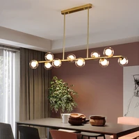 modern led chandeliers glass ball magic bean long strip pendant lights for living dining room home decor suspension luminaire
