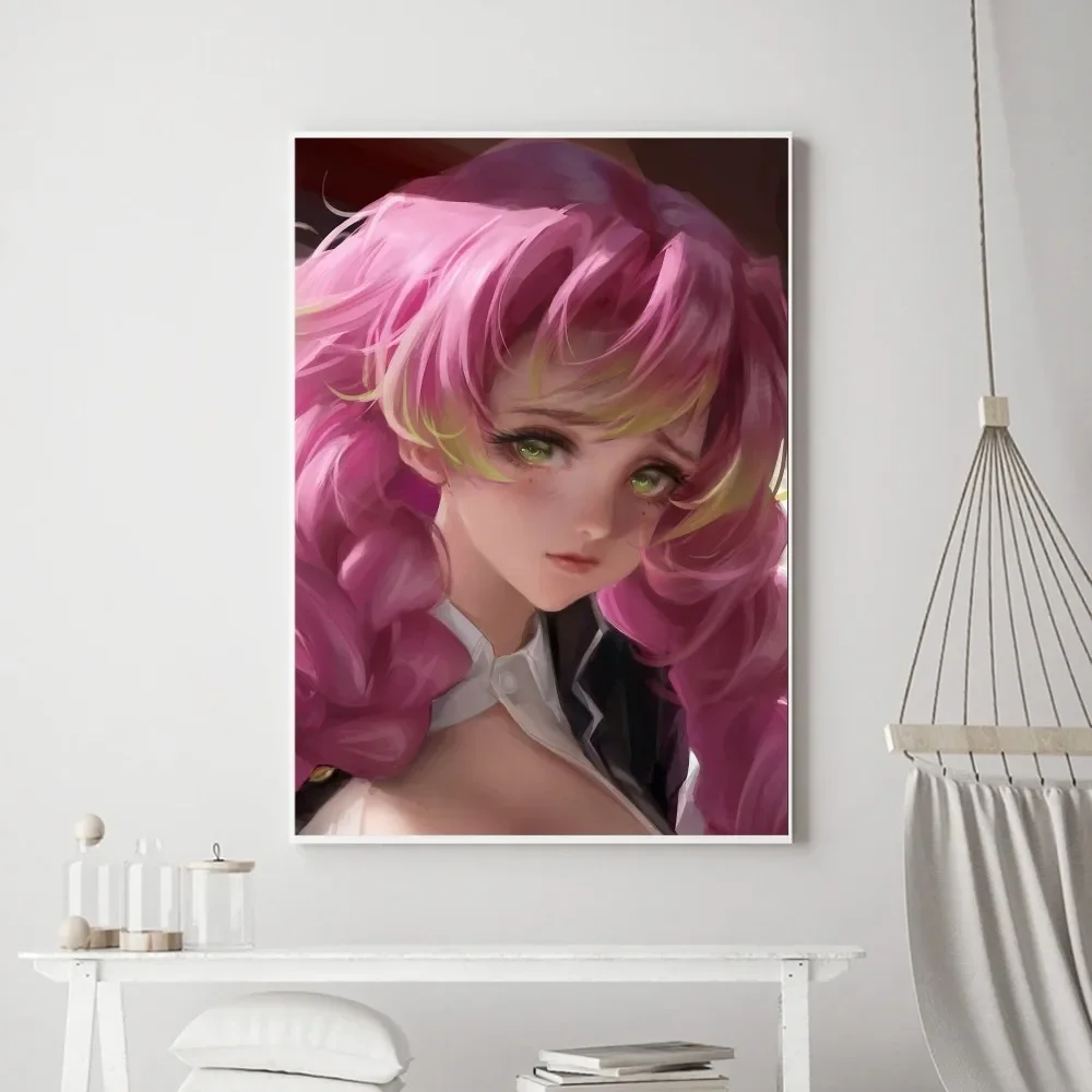 Постер D-Demon Slayer Kanroji Mitsuri винтажные принты Искусство Домашняя Живопись ванной