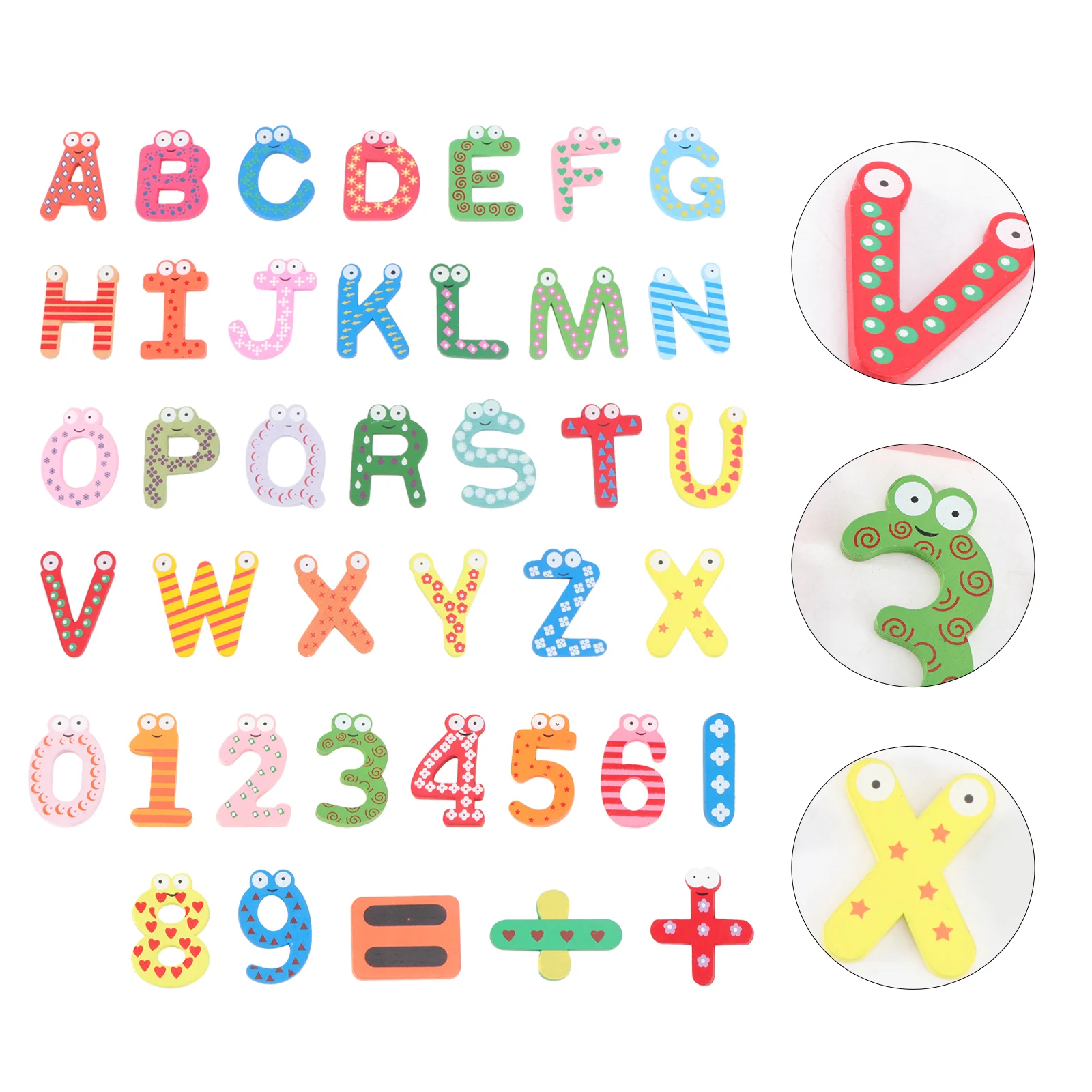 

Cartoon Numbers Refrigerator Magnets Alphabet Fridge Magnet Magnetic Letters Numbers ( Capital Letters Type+