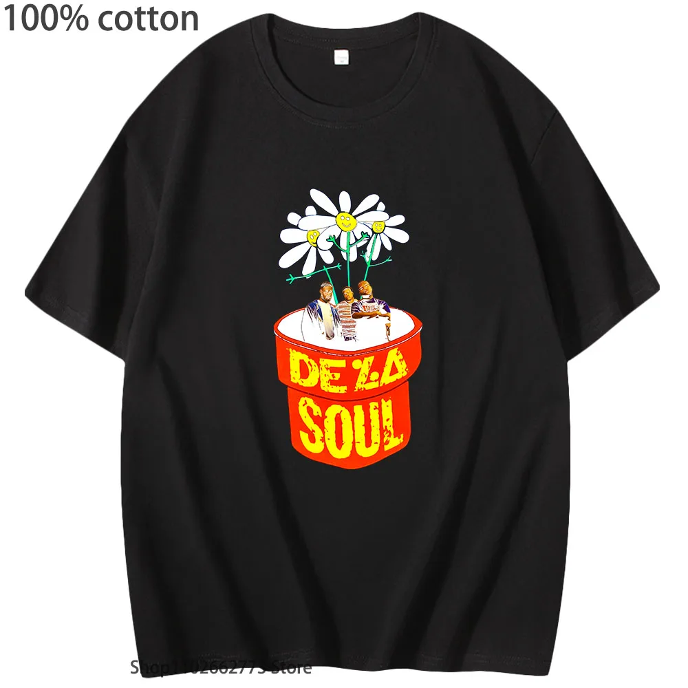 

Cute Anime De La Soul Printed T-shirts Fashion Women Tshirt Aesthetic Casual 100% Cotton Summer Clothes High Street Men's Tops
