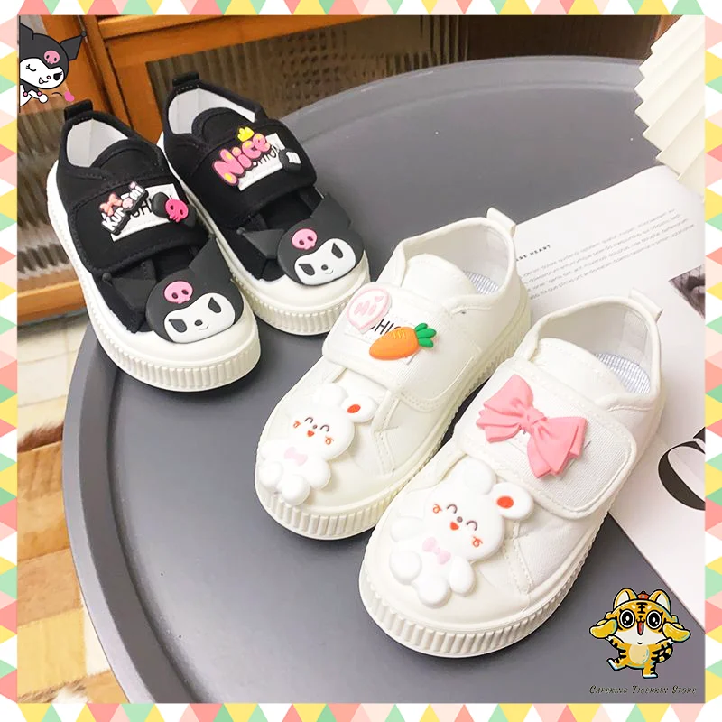

Sanrio Canvas Shoes Kuromi Kawaii Children Fishion Light Sports Shoe Kids Cute Outdoor Comfortable Soft-Soled Sneakers Kid Gift