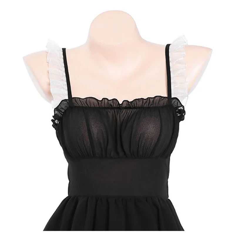 Девушка плохой дьявол аниме униформа горничной Хэллоуин женское платье с