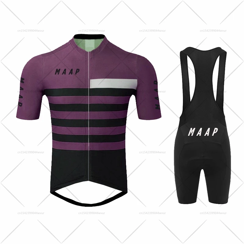 2022 Набор футболки для велоспорта MAAP MTB Uniform Bike Clothing Summer Breathable Clothes Bicycle Shirt ropa ciclismo Bib Pants on.