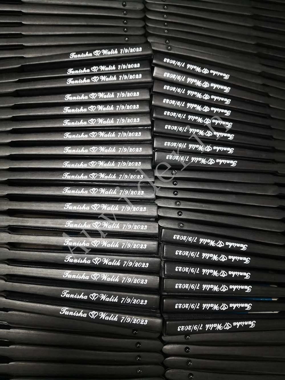 50/35 шт. черный бамбуковый складной веер сувениры для выпускного 38/40/45/48