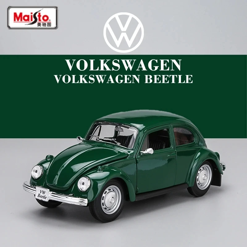 

Maisto 1:24 Volkswagen Beetle Alloy Car Model Diecasts Metal Toy Vehicles Classic Car Model Simulation Collection Childrens Gift