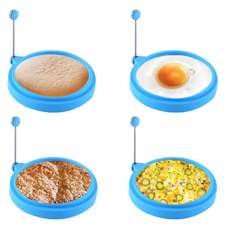 

Breakfast Frying Pan Oven Kitchen Gadget Silicone Fried Egg Pancake Ring Omelette Fried Egg Round Shaper Eggs Mould for Cooking