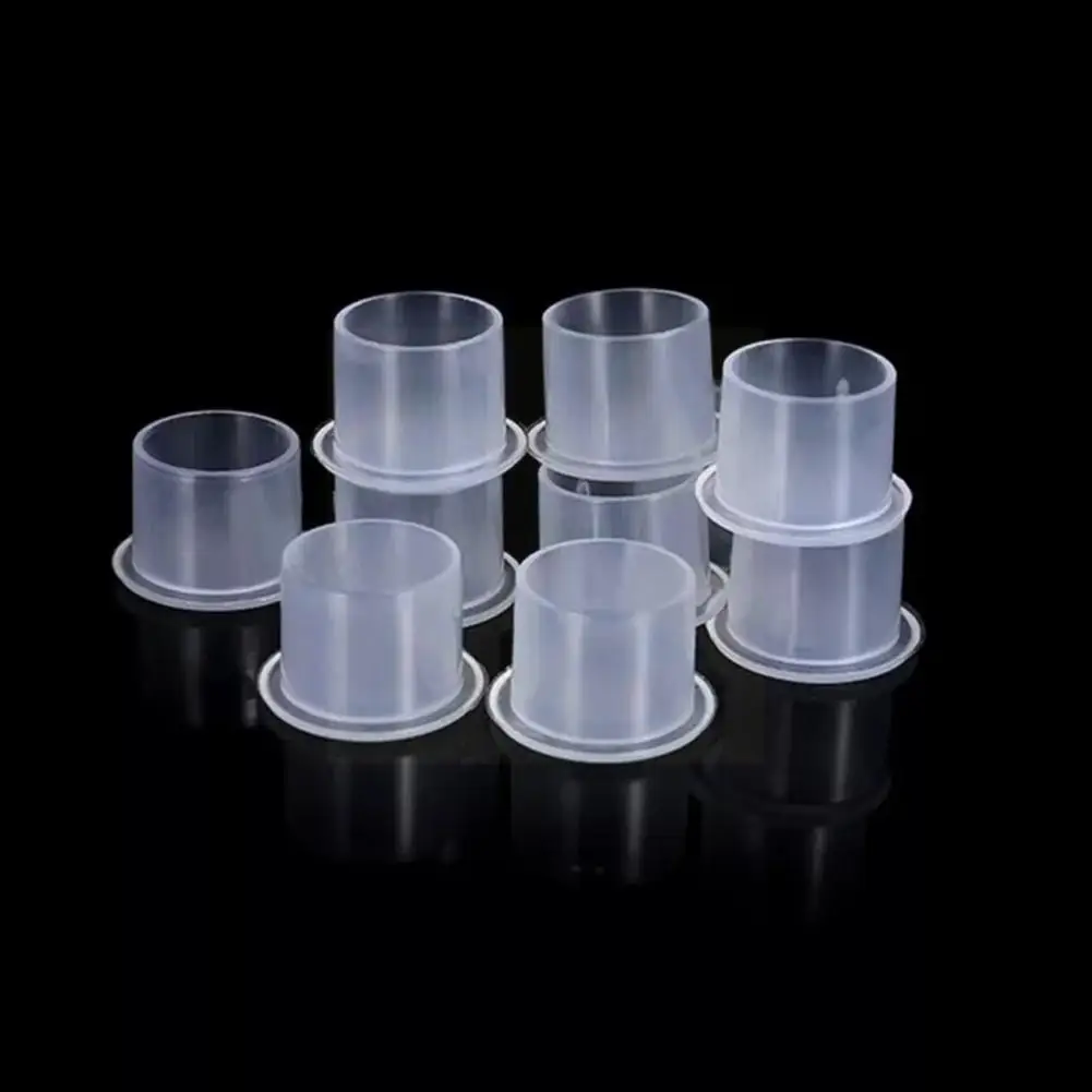 

100pcs Disposable Plastic Tattoo Ink Cups Permanent Makeup Pigment Clear Holder Container Cups For Tattoo Ink, Tattoo Needl H7v2