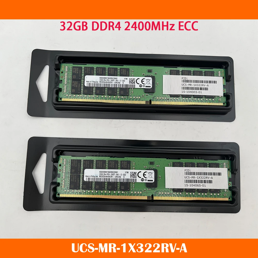 For Cisco UCS C200 C220 C240 M4 Memory UCS-MR-1X322RV-A 32GB DDR4 2400MHz 2400T ECC RAM Works Fine Fast Ship High Quality