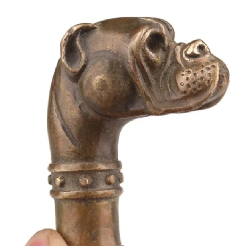 Бронзовые Статуи собак старая трость рукоятка аксессуары коллекционные - купить