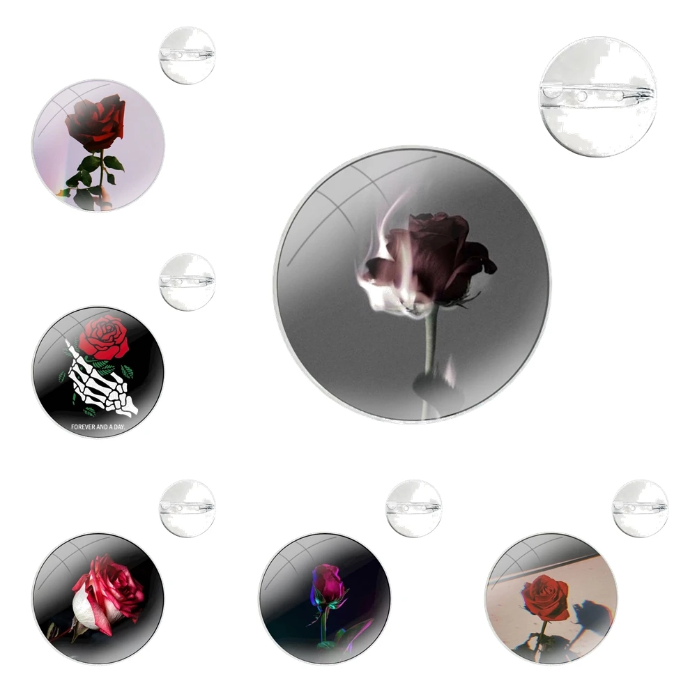 Цветы Sad Boy Роза Булавка Значки Брошь Ювелирные Аксессуары