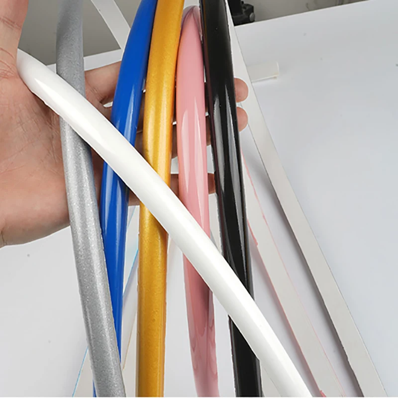 

5M PVC Semicircular Line Background Wall Decoration Line Mirror Frame Edge Pressing Ceiling Self-adhesive Edge Line