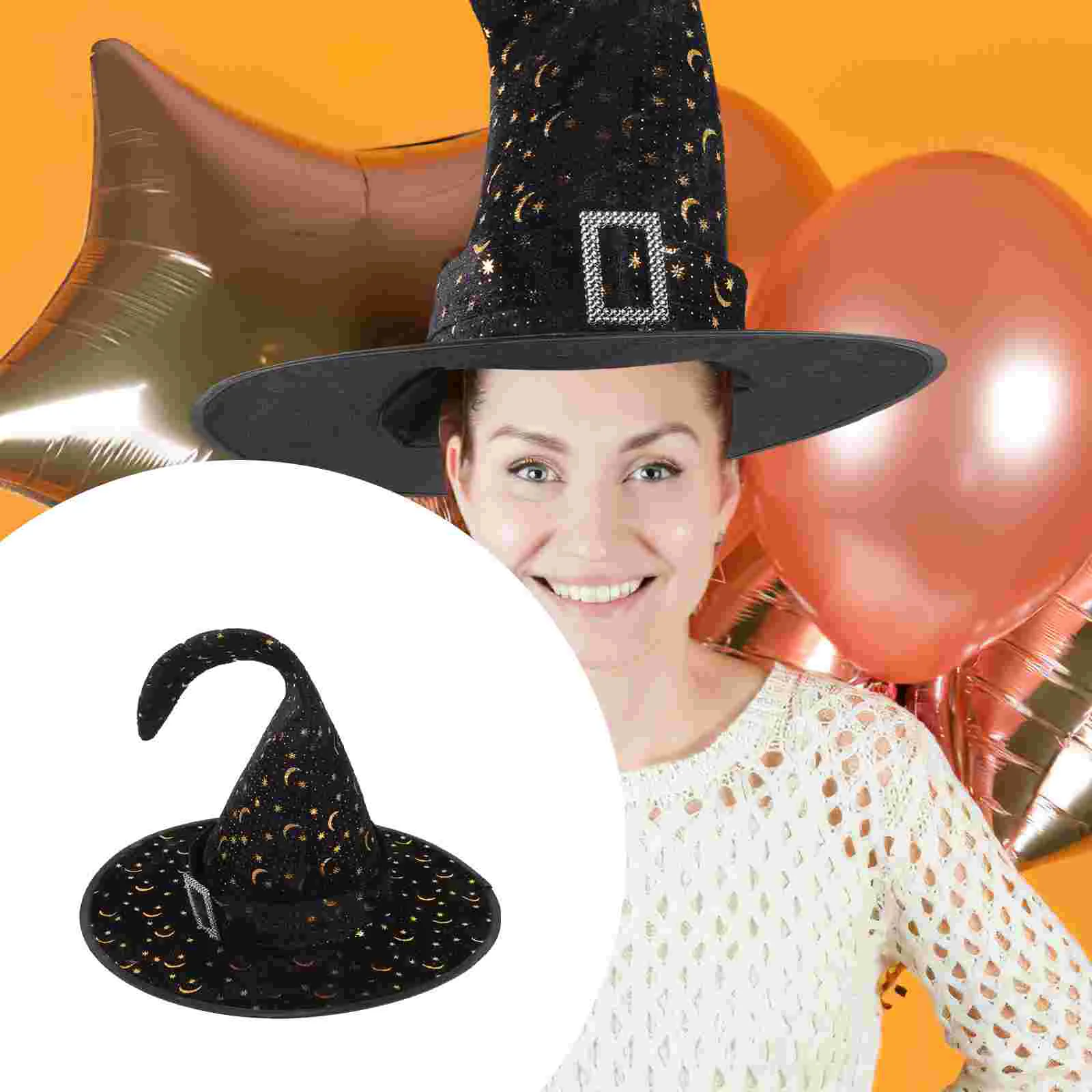 

Halloween Party Decor Outdoor Festival Props Cotton Disco Ball Cowboy Hat Witch