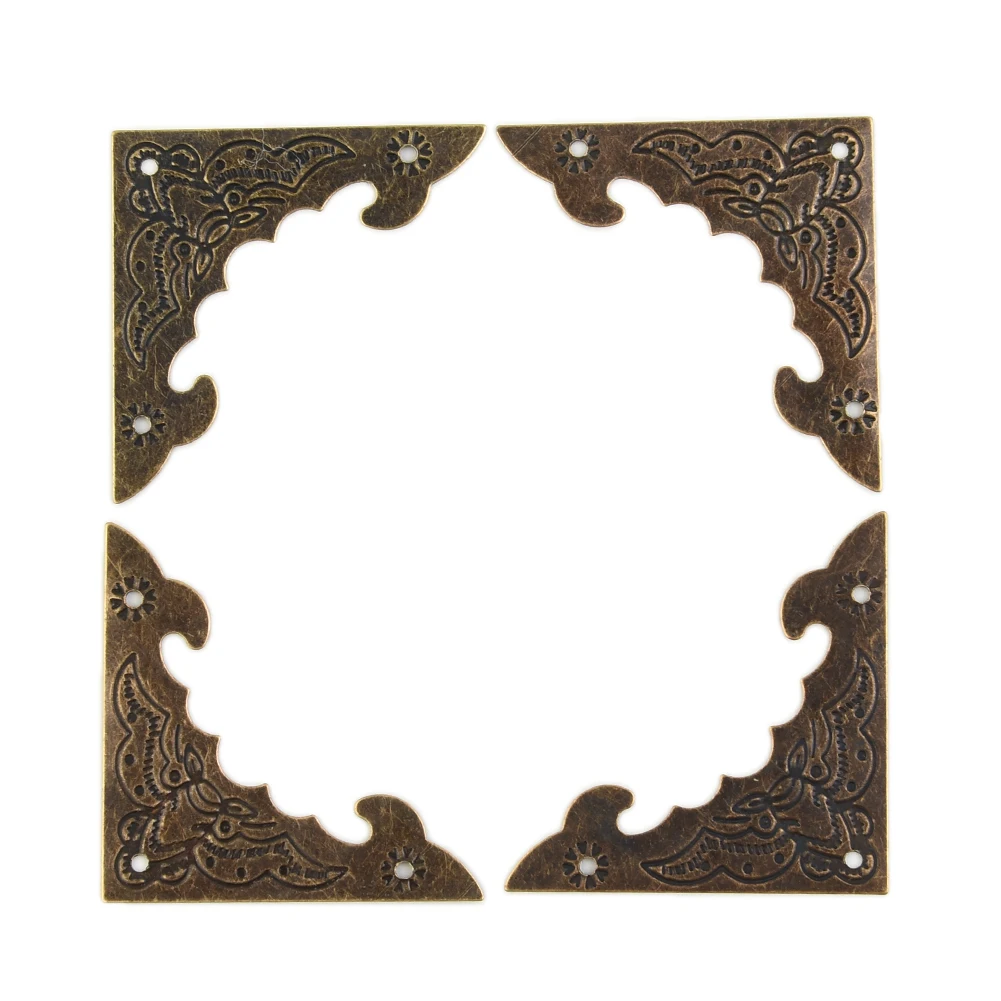 

24PCS Antique Jewelry Box Corner Foot Protector Wooden Case Corner Protector Bronze Old Fashion Jewelry Box Desk Decorate