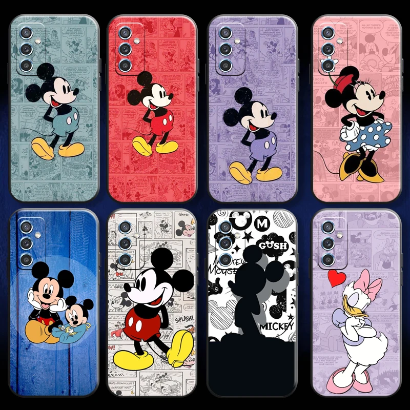 

Bandai Mickey Minnie For Xiaomi Redmi 7 7A 8 8A 7 9i 9AT 9 9T 9A 9C Note 7 8 2021 Pro 8T Phone Case Silicone Cover Black