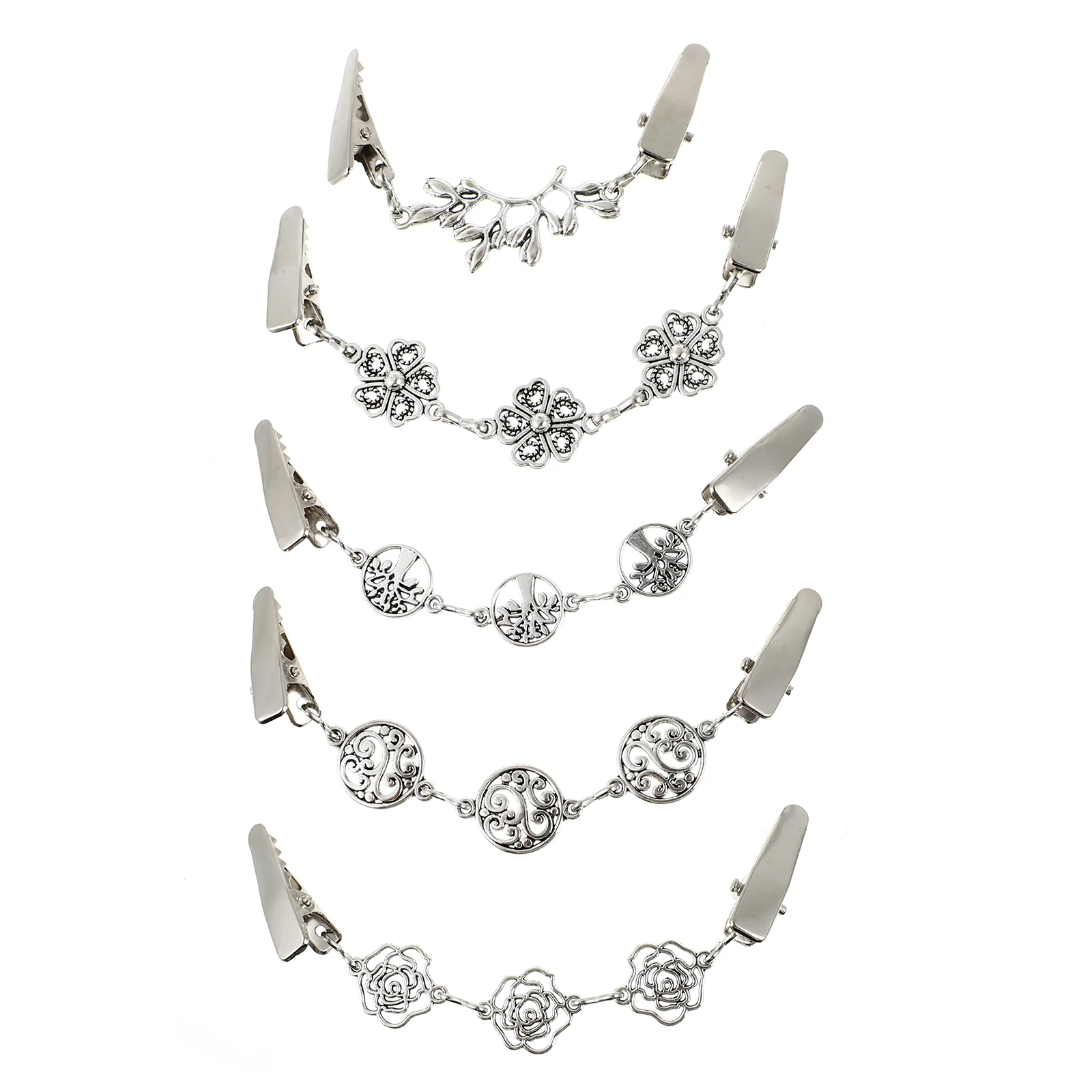 

5pcs Cardigan Clip Sweater Brooch Clip Cardigan Clips or Clasp Cardigan Clip Chain Dresses Collar Clips