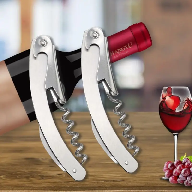 

Wine Bottle Opener Stainless Steel Portable Screw Corkscrew With Folding Knife