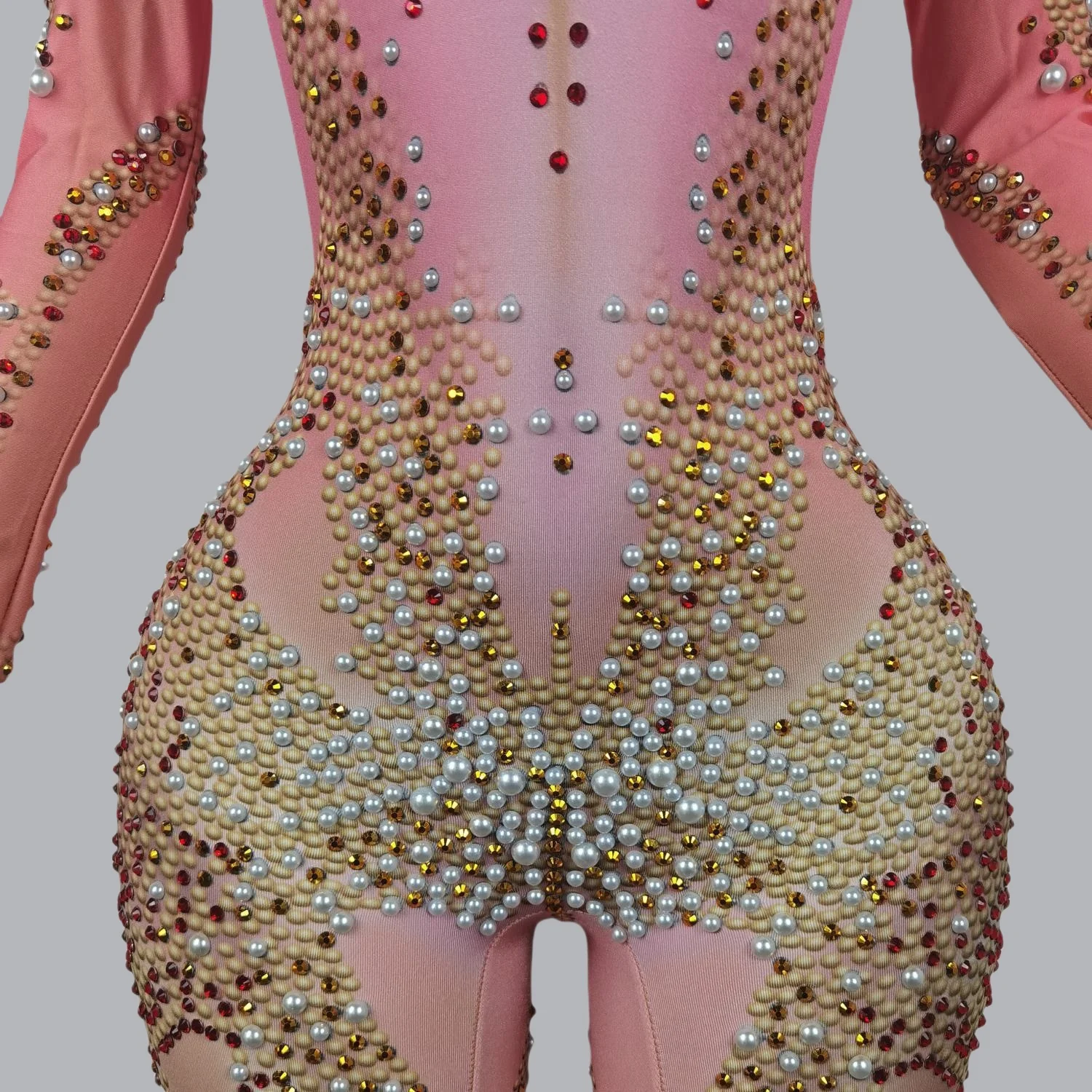 Элегантный роскошный женский сексуальный танцевальный боди с блестящими