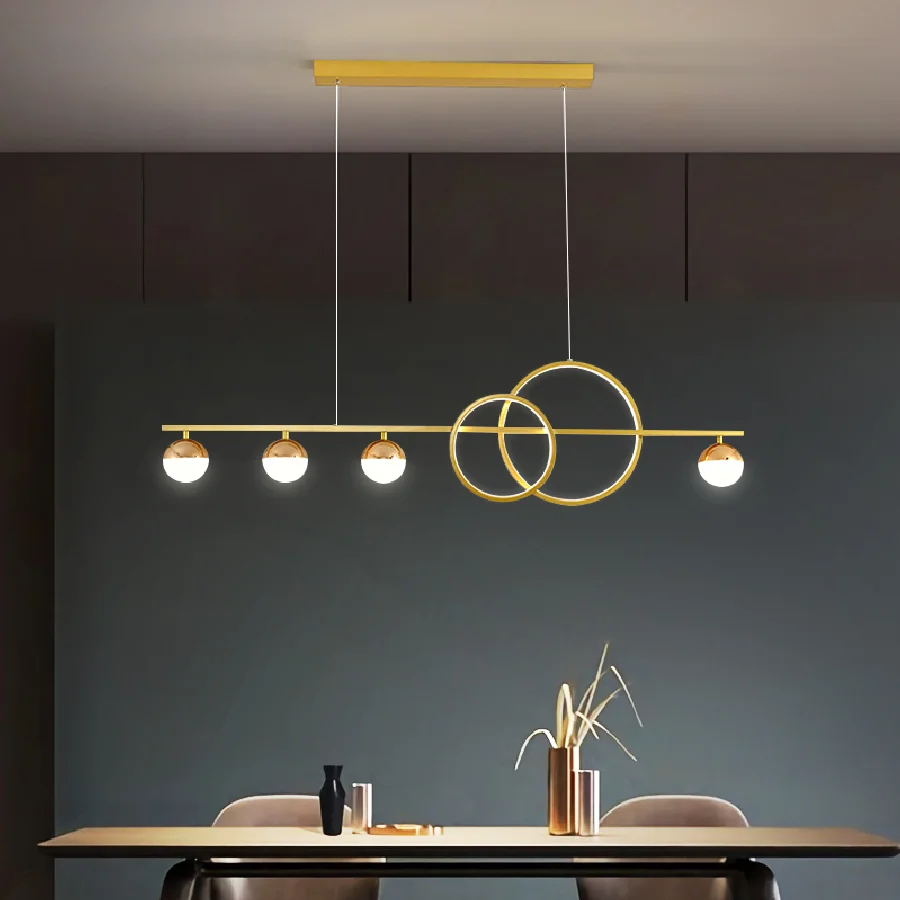 

Светодиодные подвесные светильники в скандинавском стиле, кухонная лампа с белыми шариками, современные люстры для столовой, украшение для...